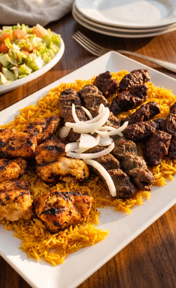 Meat and rice dish